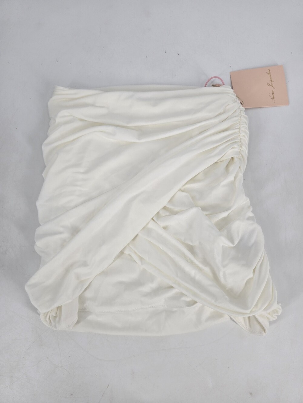Nana Jacqueline Liu Mini Skirt in White Size S NEW